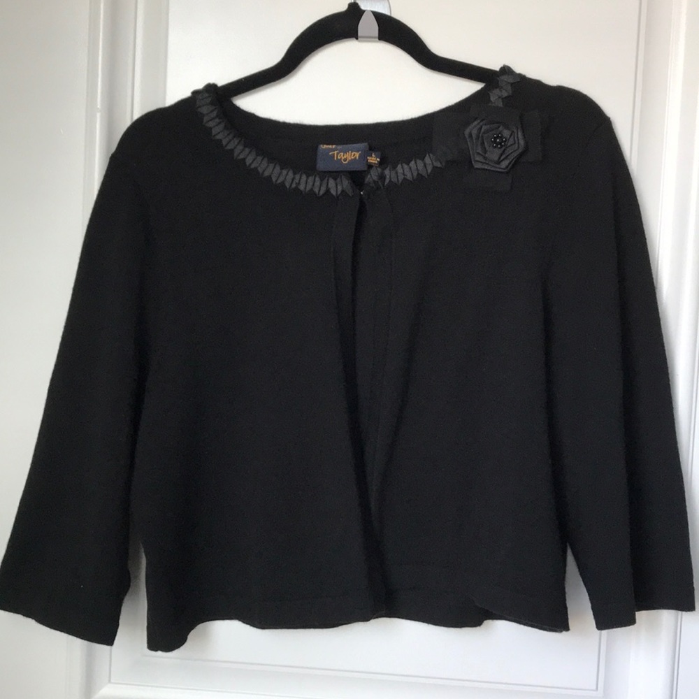 Cropped black cardigan